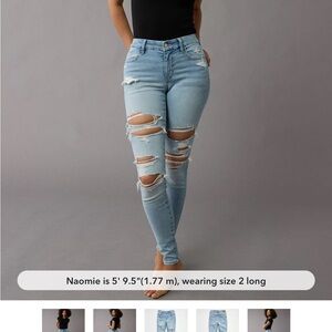 American eagle size 14 skinny ripped jeans